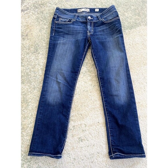 Buckle Denim - BKE Jeans Womens 29 Blue Dark Wash Stella Low Rise Slim Fit Capri